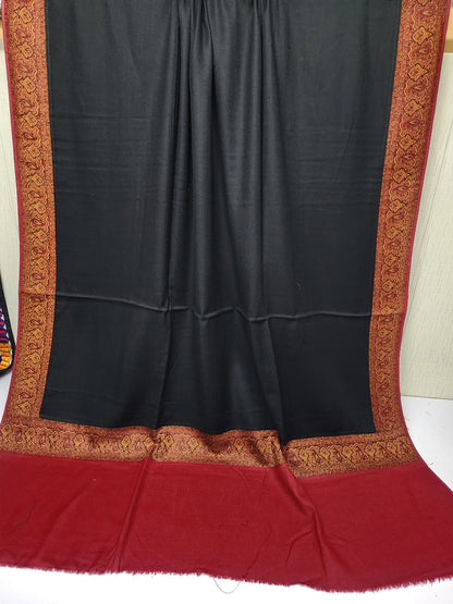 Kani Border Pashmina Shawl | Perfect Gift Item in Sale Price | Black