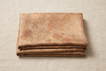 Reversible Kani Silk Zari Shawl - Beige Gold Paisley Pashmina Wrap