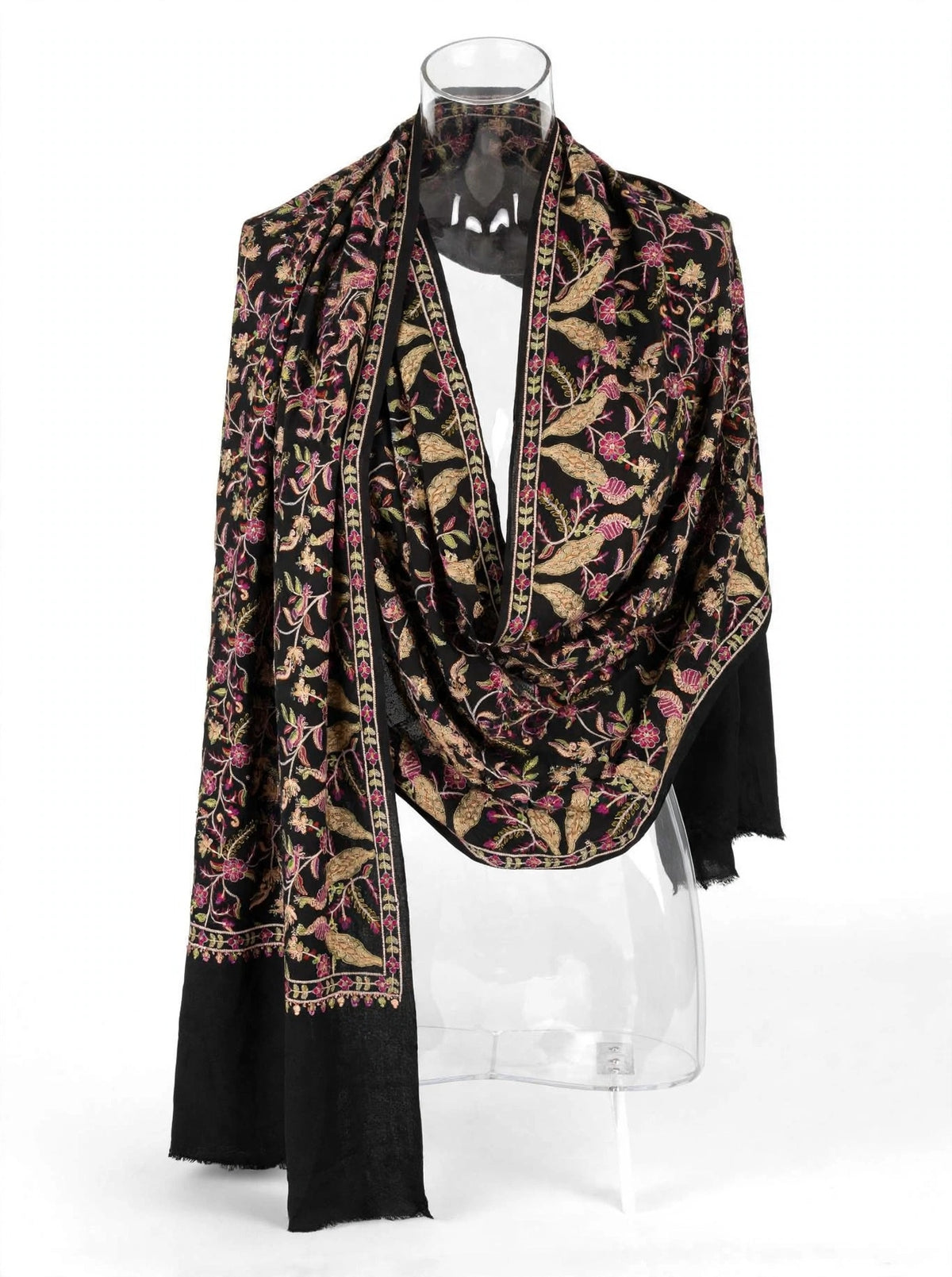 Pashmina Shawl with Papier Mâché Embroidery
