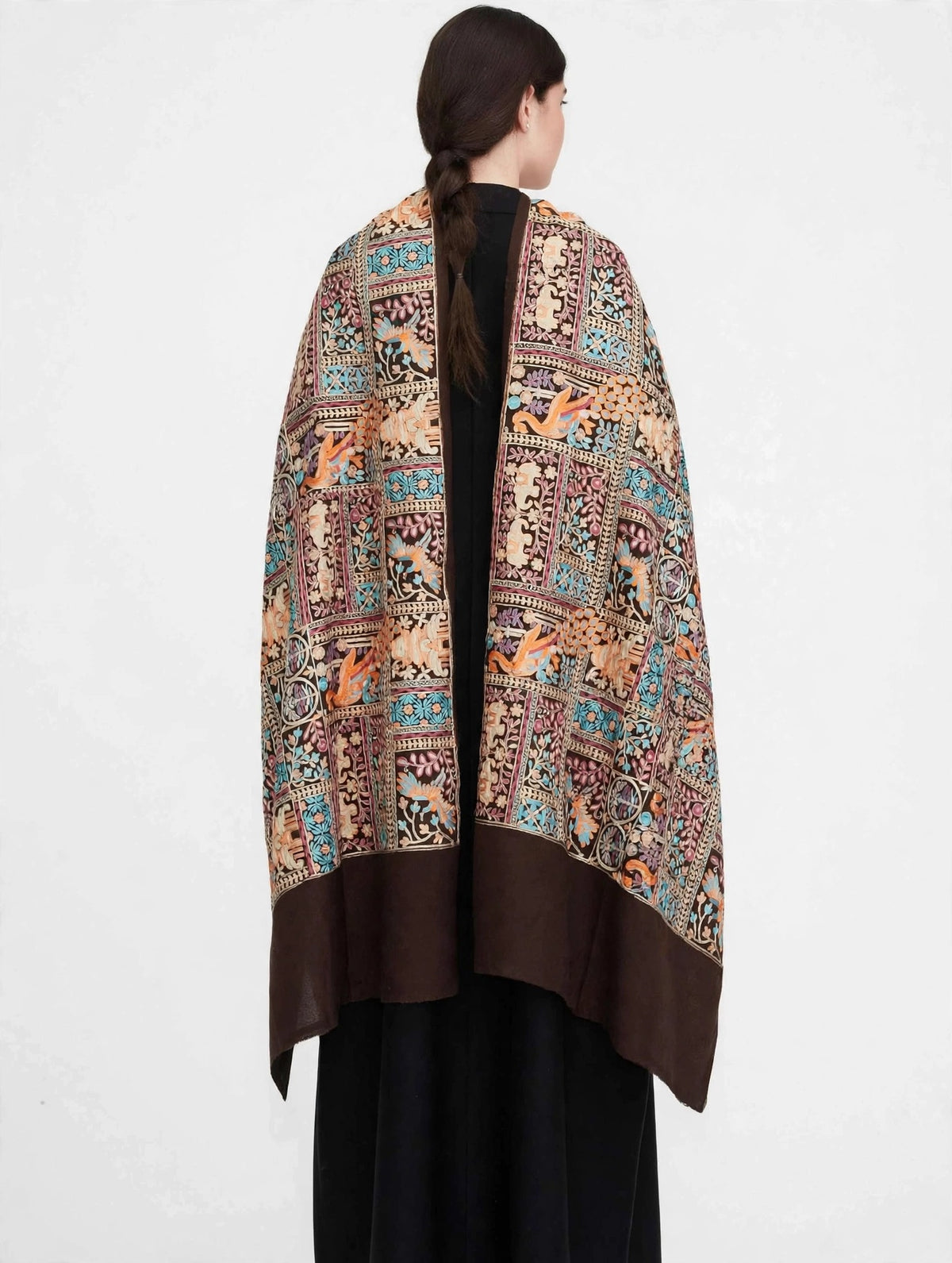 Mastani - Dark Chocolate Brown Heavily Embroidered