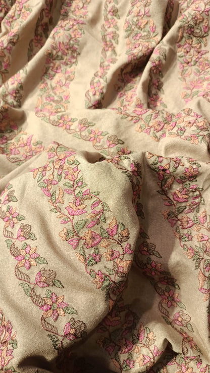 Elegant Karandi Shawl with Intricate Embroidery