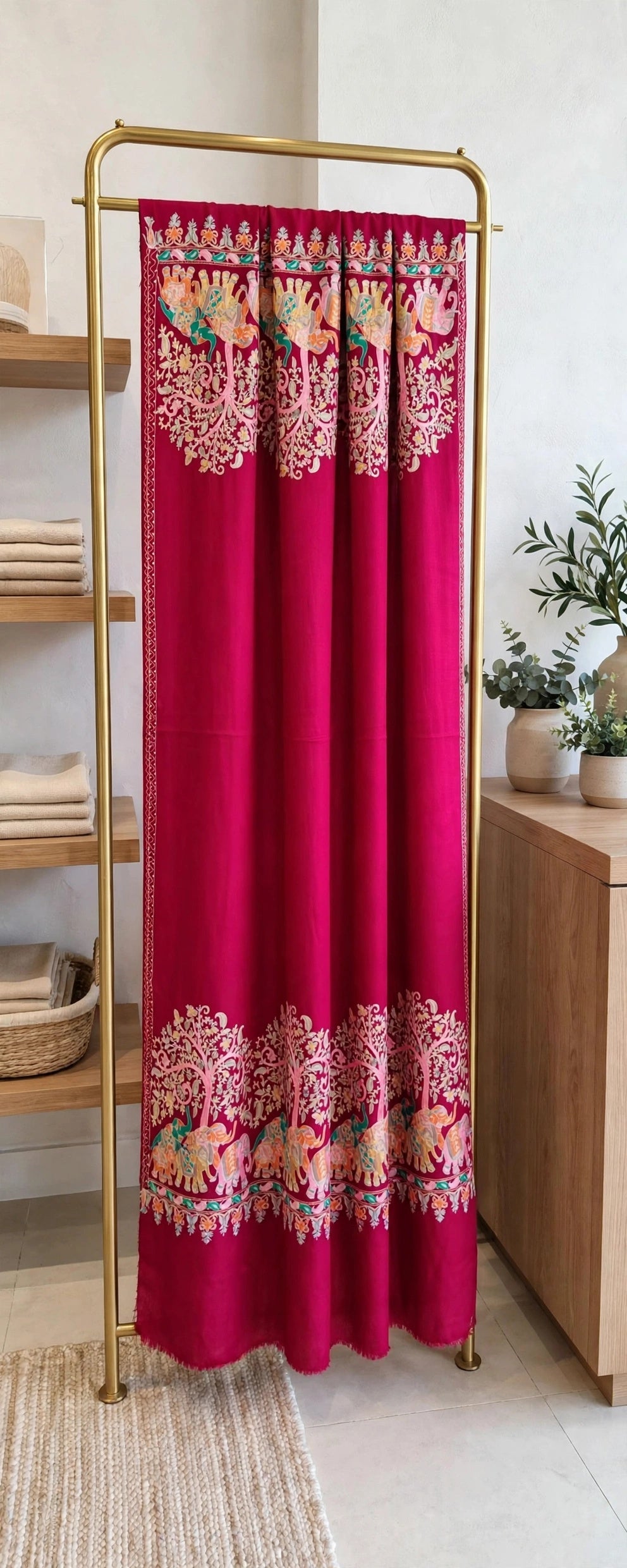 Fuchsia Pashmina Shawl
