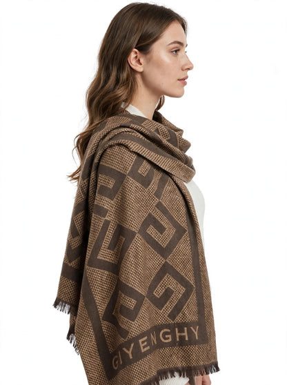 Luxury Wool Scarf Women - Soft Warm Pashmina Shawl