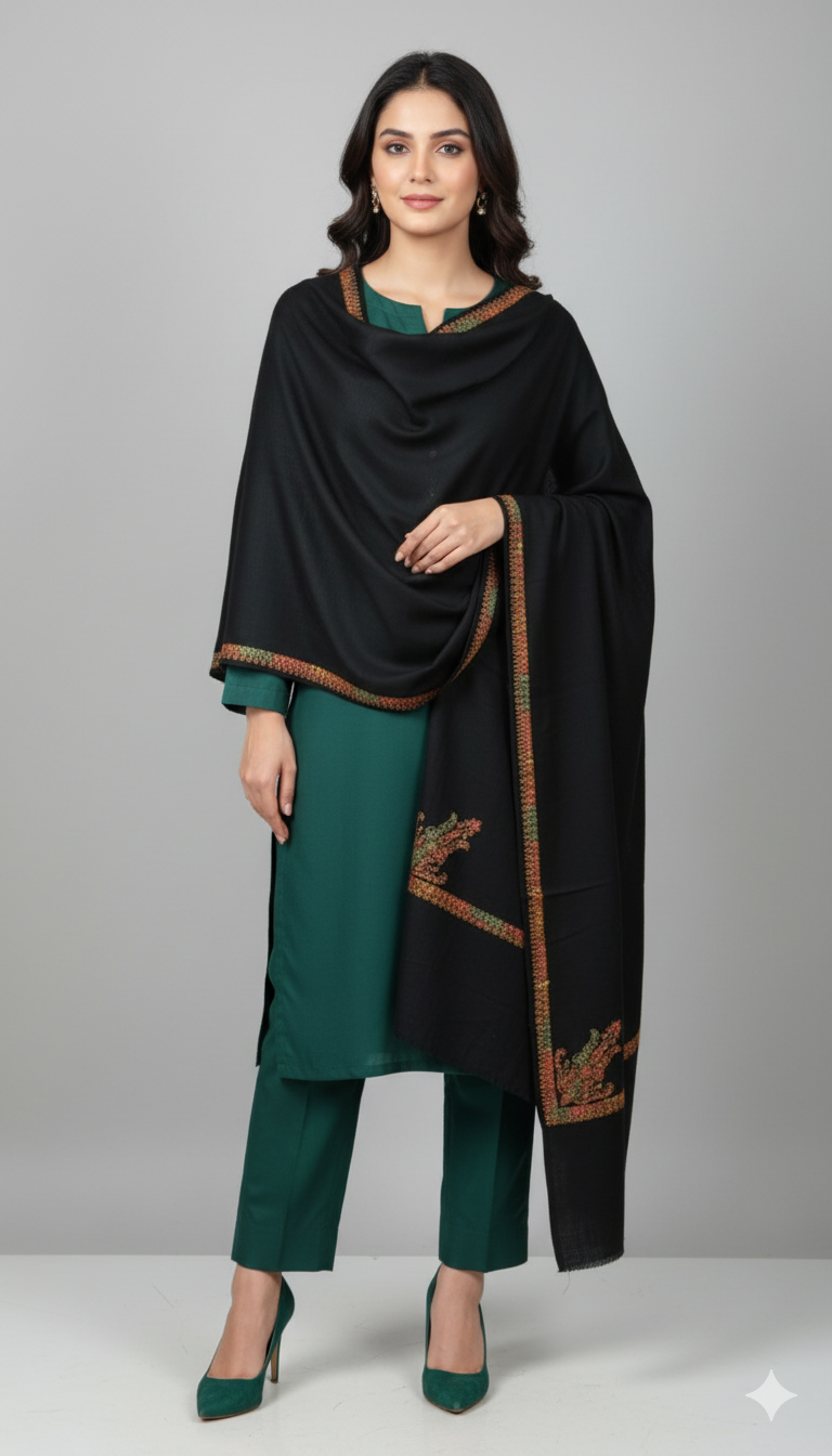 Black Pashmina Shawl