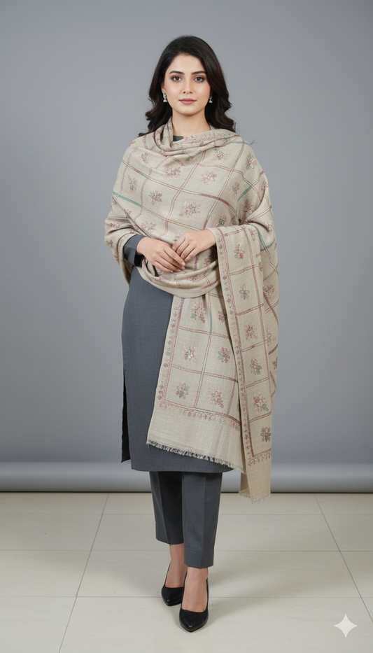 Pashmina Aari Embroidered Shawl