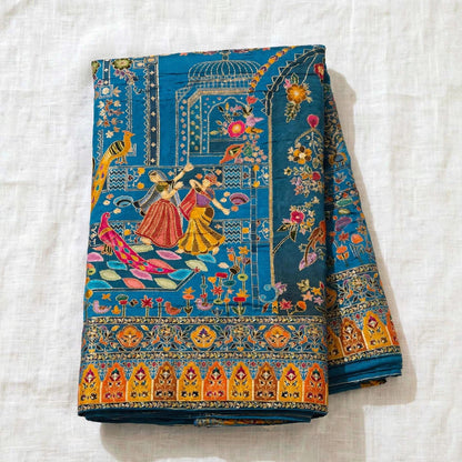 The Mughal Darbar - Royal Ferozi Minakari Jama Shawl
