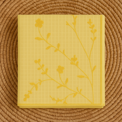 Light Yellow Embroidered Lawn Dupatta