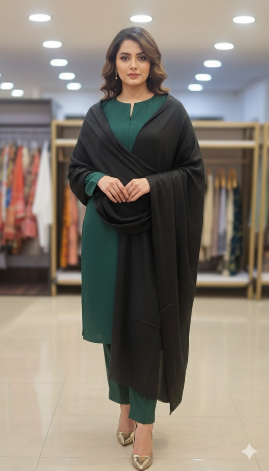 Classic Black Pashmina Shawl