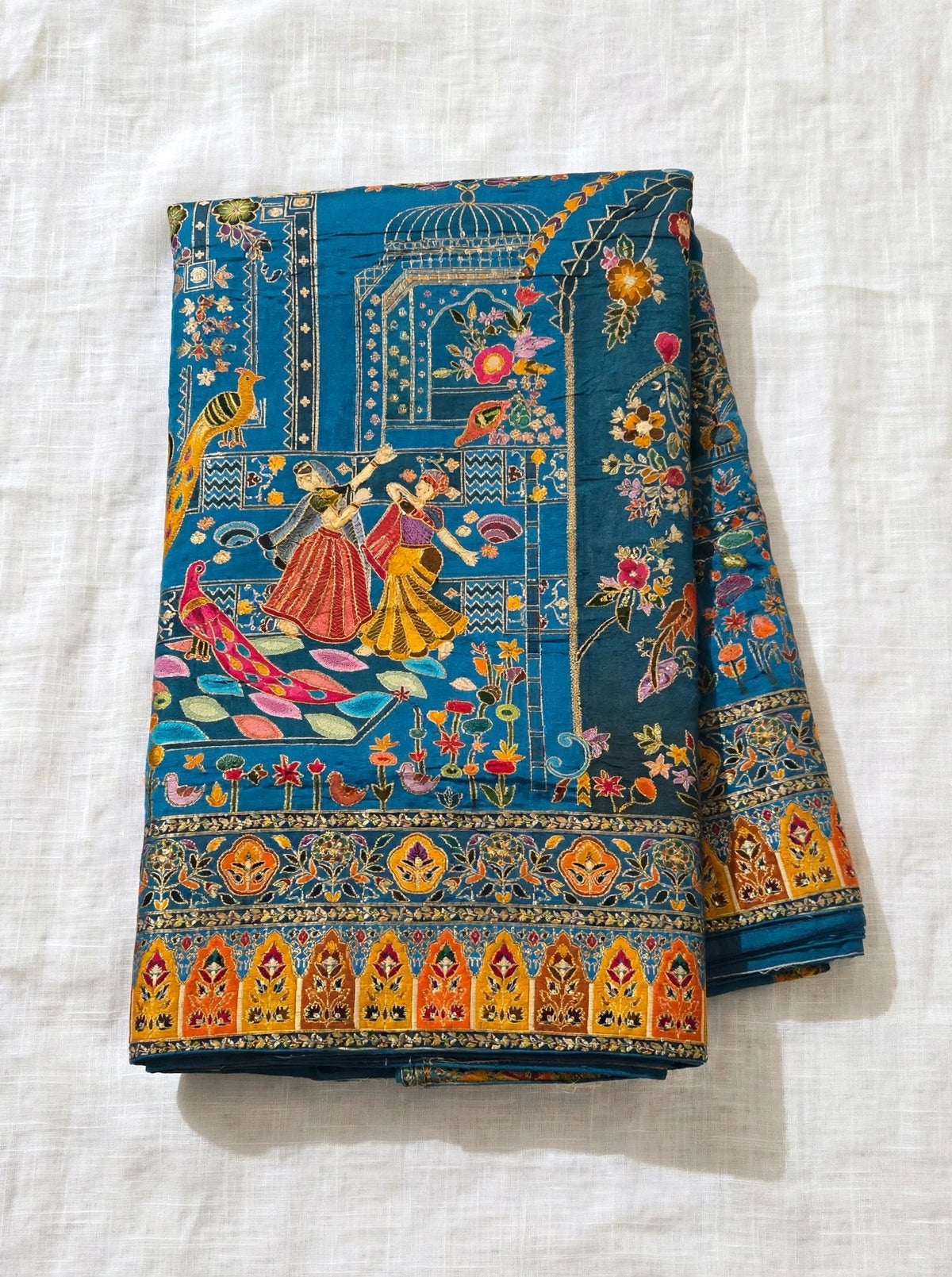 The Mughal Darbar - Royal Ferozi Minakari Jama Shawl