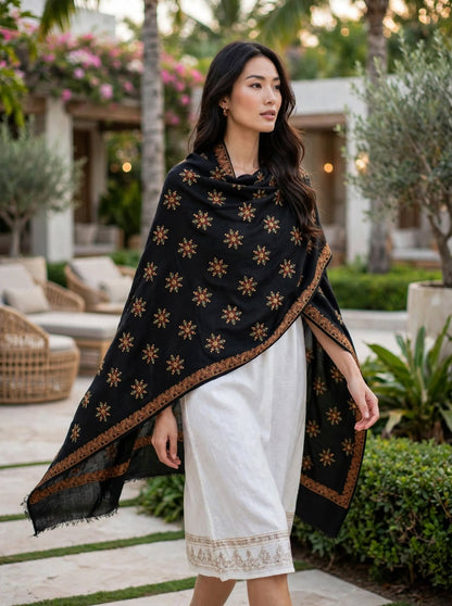 Pashmina embroidered shawl