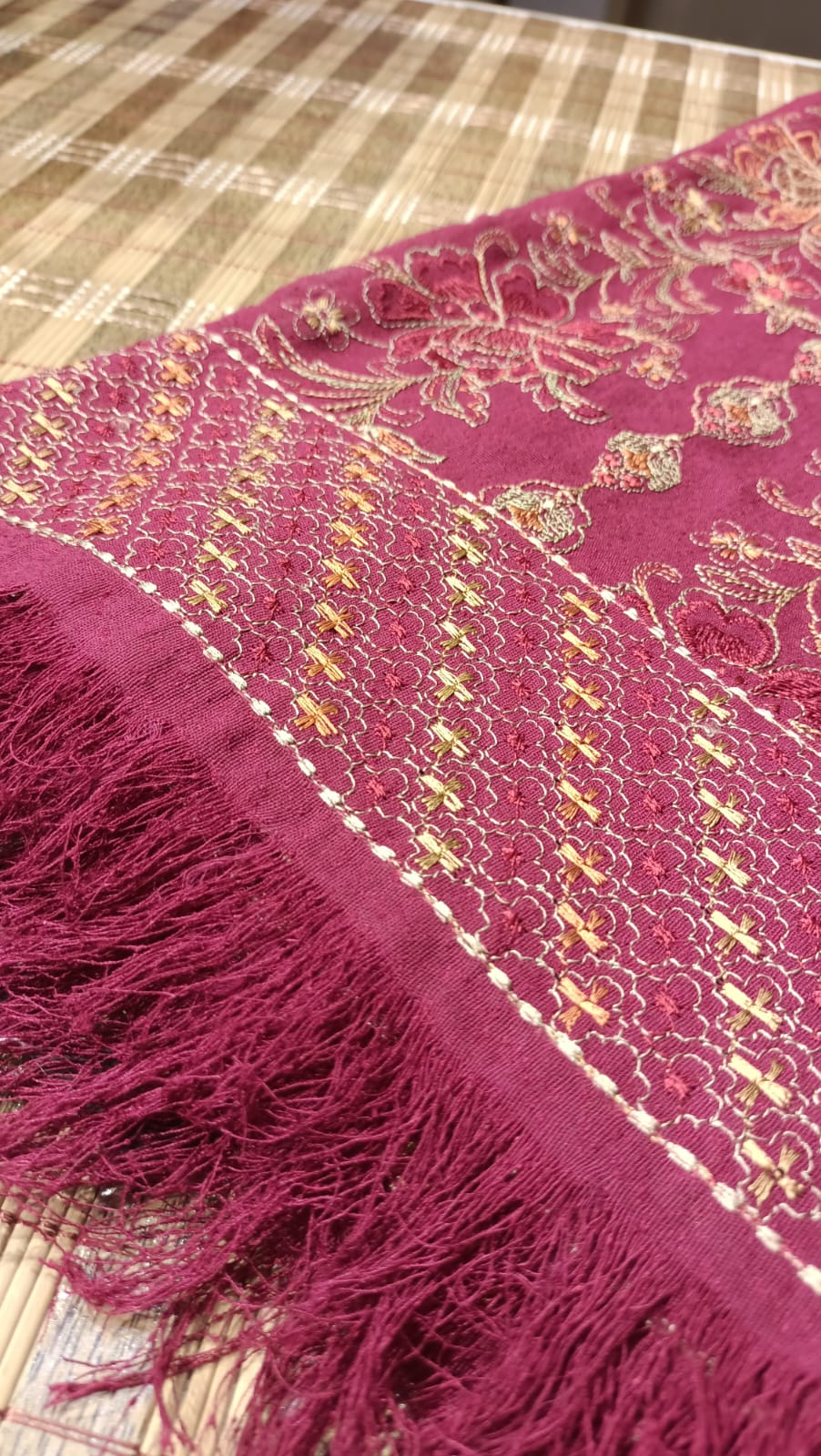 Karandi embroidered shawl