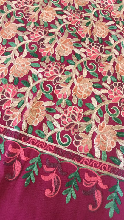Aari Embroidered Pashmina Shawl