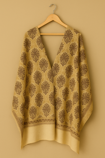 Luxury Beige Pashmina Shawl – Handcrafted Elegance