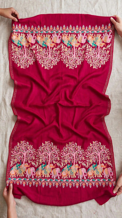 Fuchsia Pashmina Shawl
