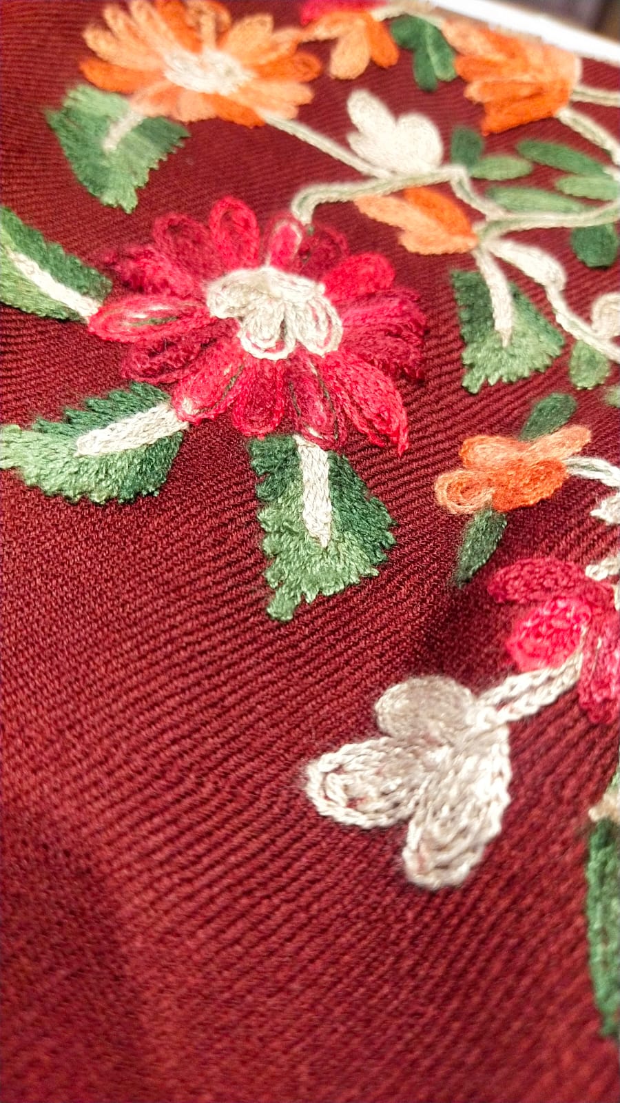 Aari Embroidered Pashmina Kaftan Cape