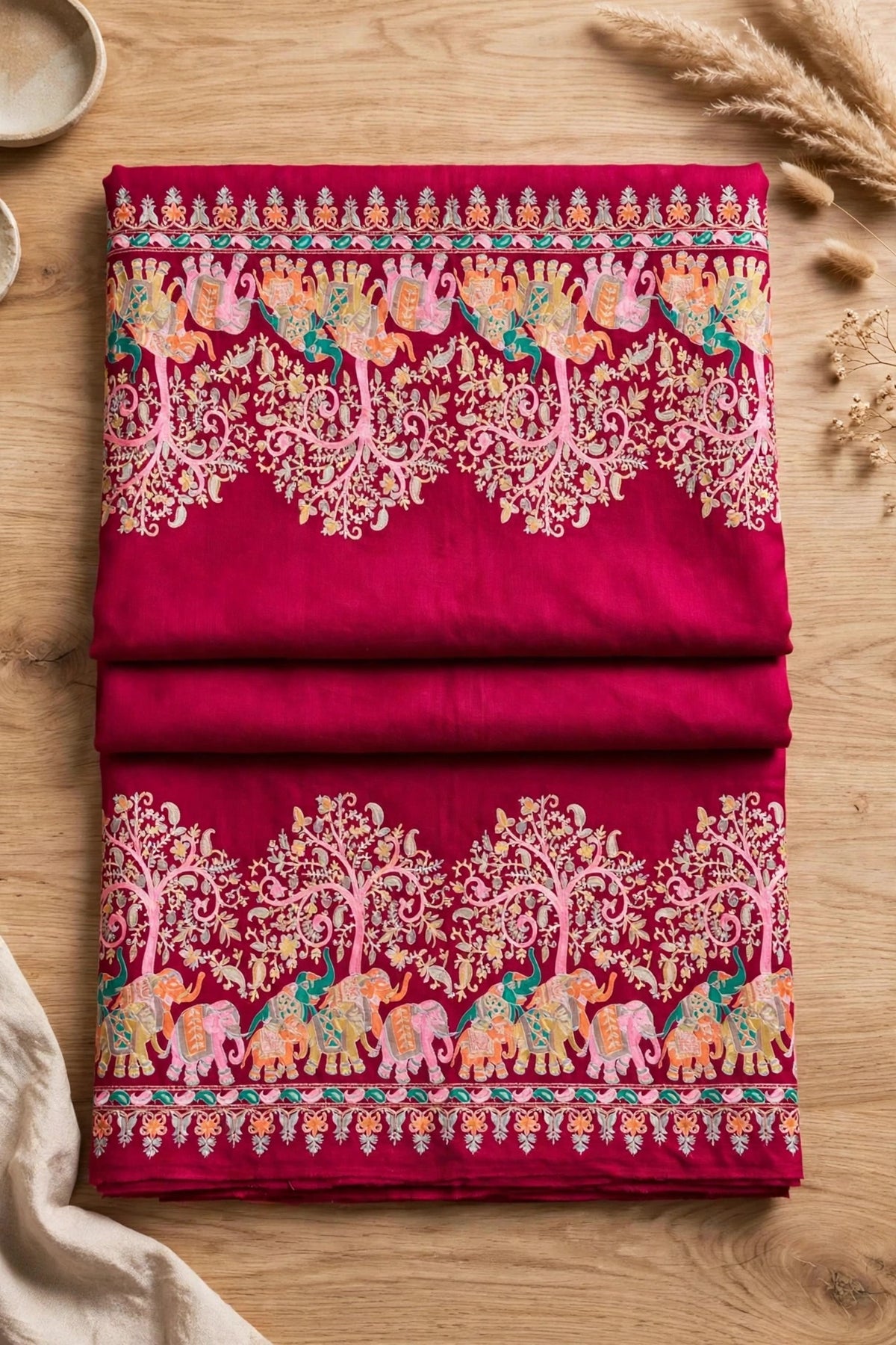 Fuchsia Pashmina Shawl