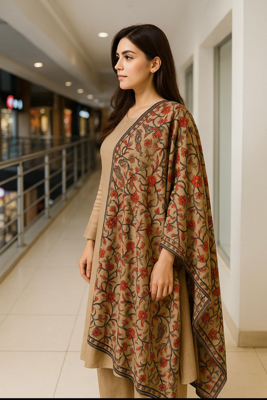 Embroidered pashmina shawl