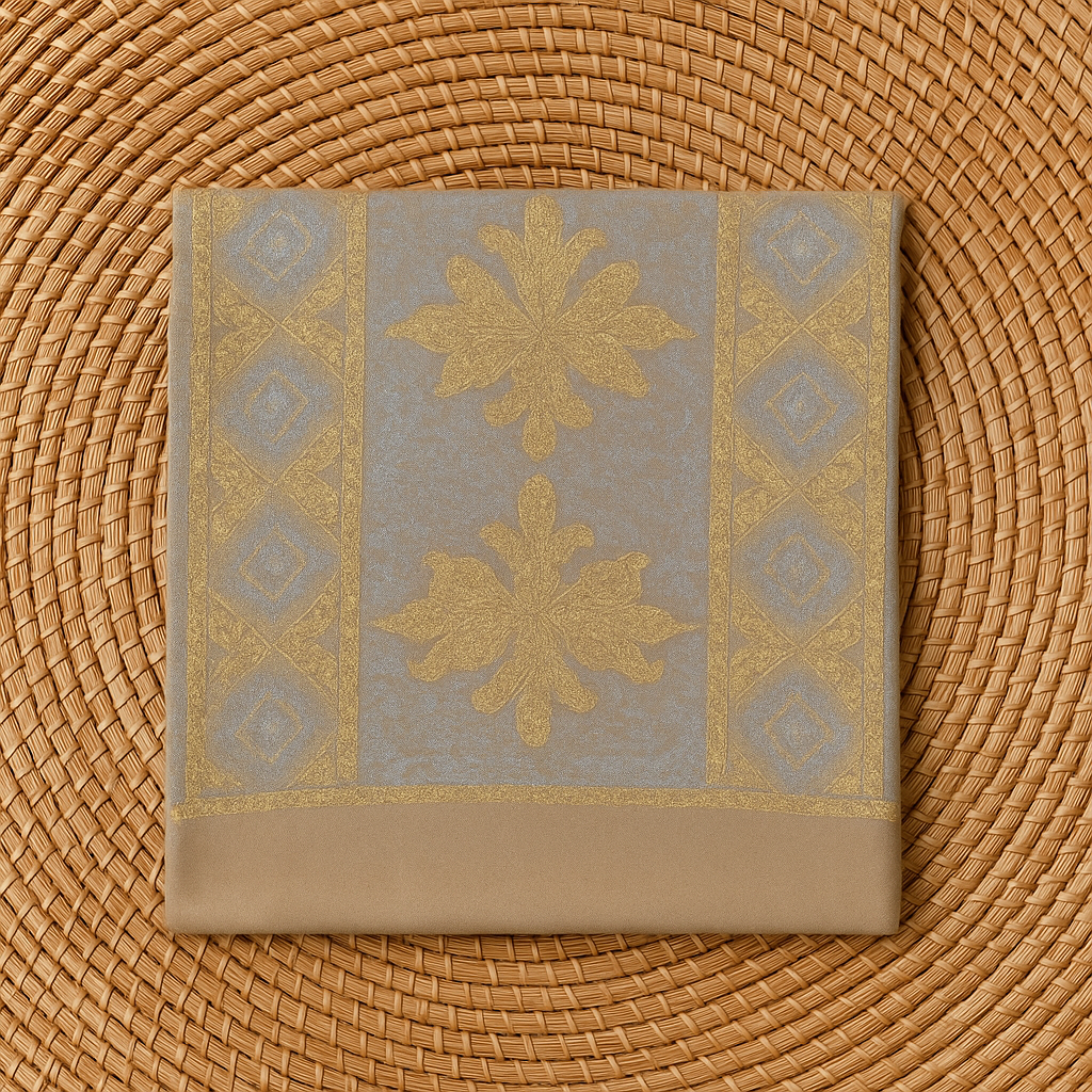 Luxury Blue-Gold Pashmina Shawl