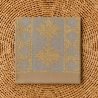 Luxury Blue-Gold Pashmina Shawl