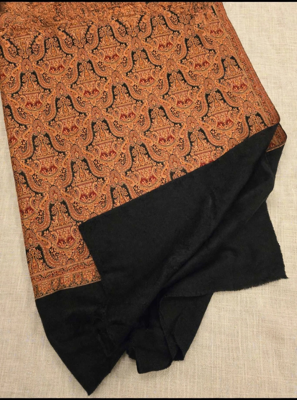Luxury Black Kani Jama Shawl Pashmina Silk Zari Shawl Bridal Wedding Wrap