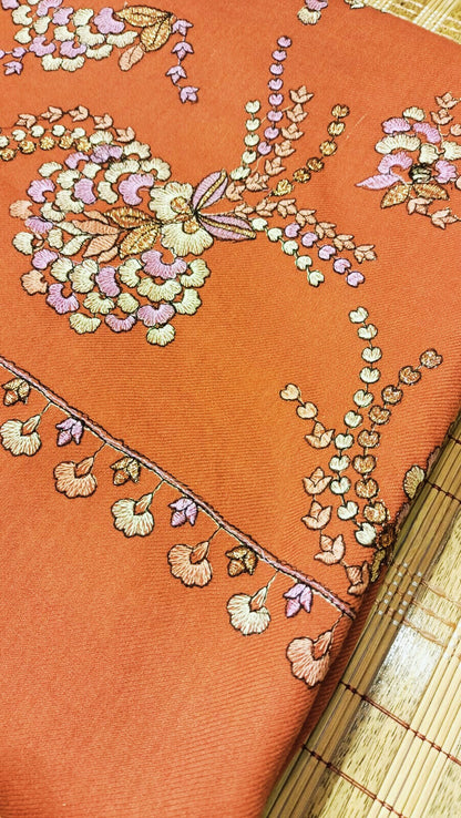 Paisley Pashmina Shawl | Rust