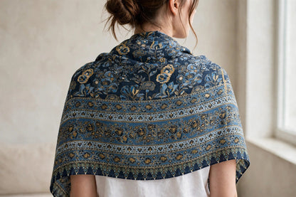 Noor-e-Kashmir - Handwoven Pure Pashmina Kani Shawl | Authentic Kashmiri Jamawar