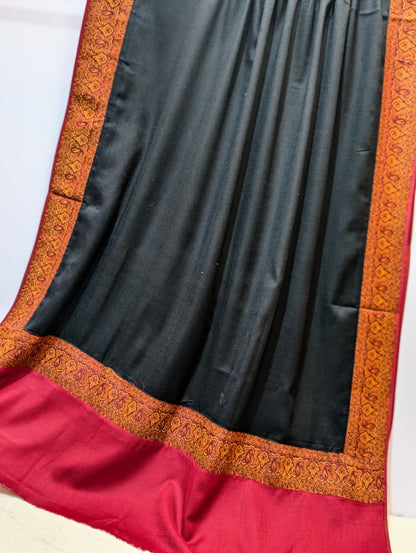 Kani Border Pashmina Shawl | Perfect Gift Item in Sale Price | Black