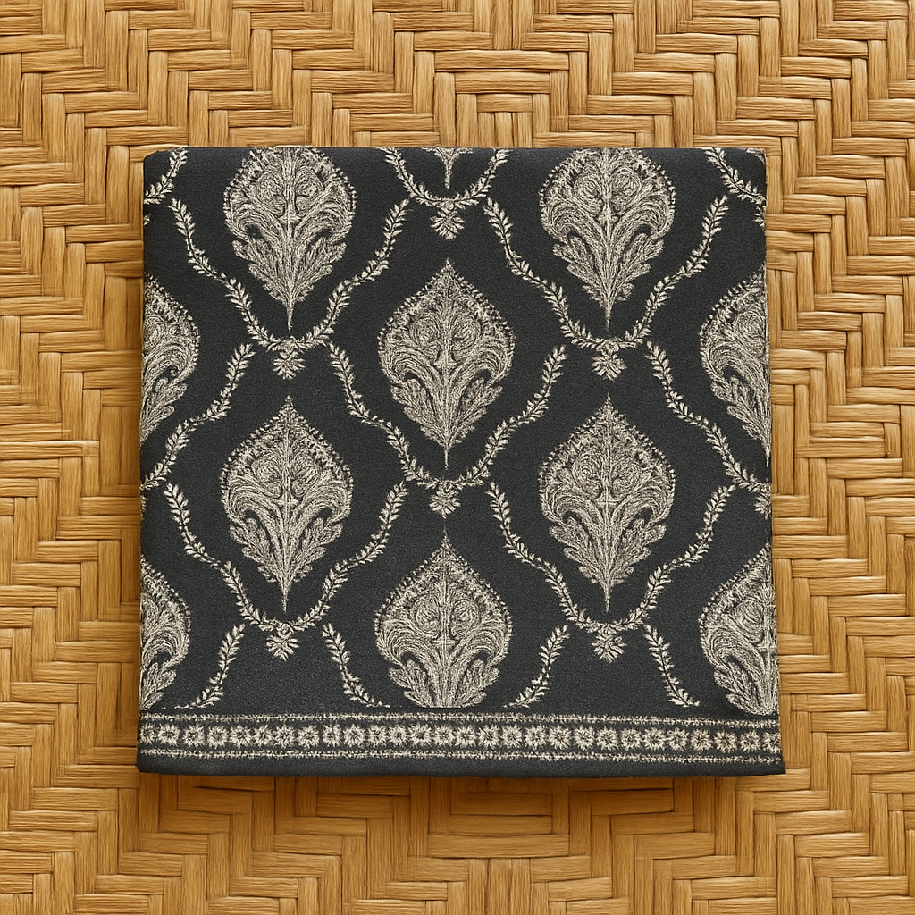Black Karandi Embroidered Shawl