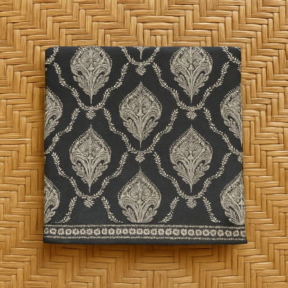 Black Karandi Embroidered Shawl