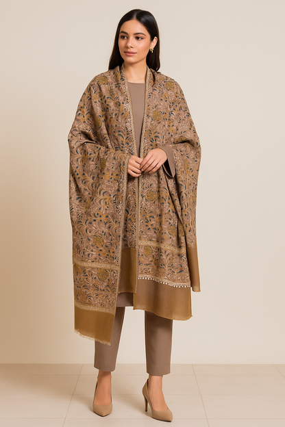 Elegant Embroidered Pashmina Shawl Timeless Sophistication