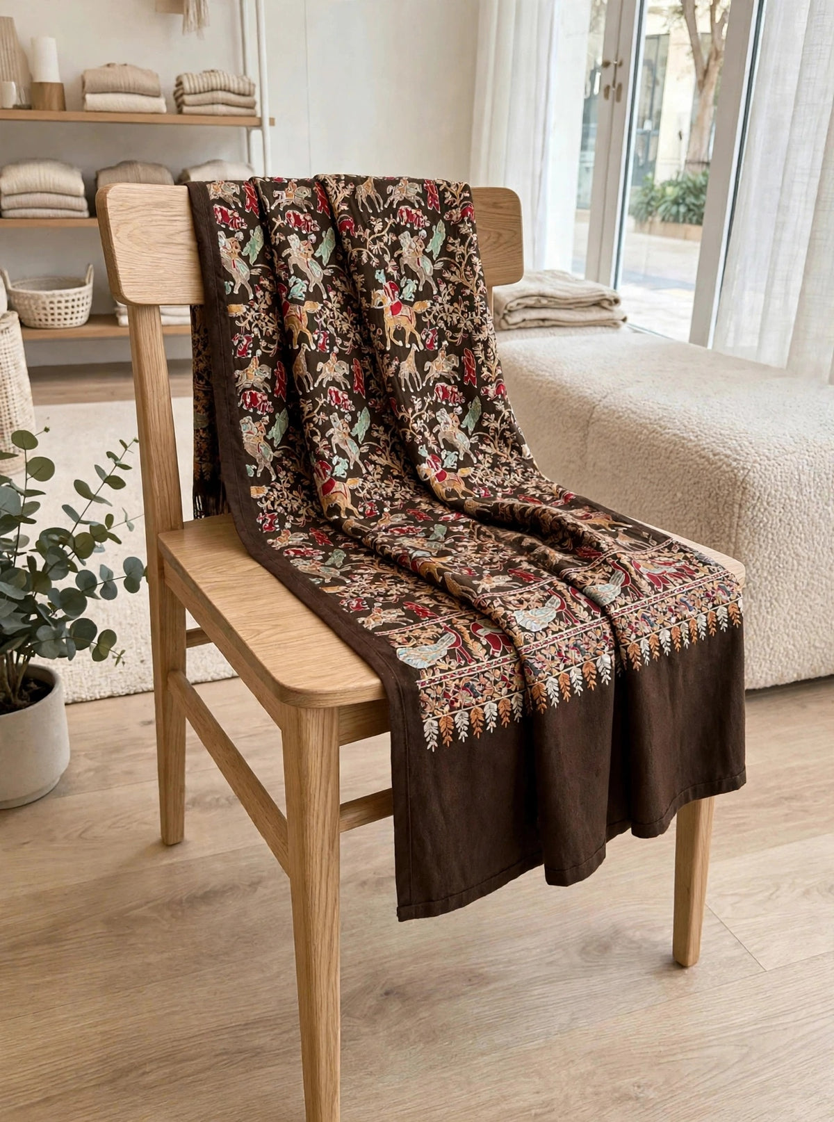 The Royal Shikargah - Heirloom Pashmina Nalki Shawl