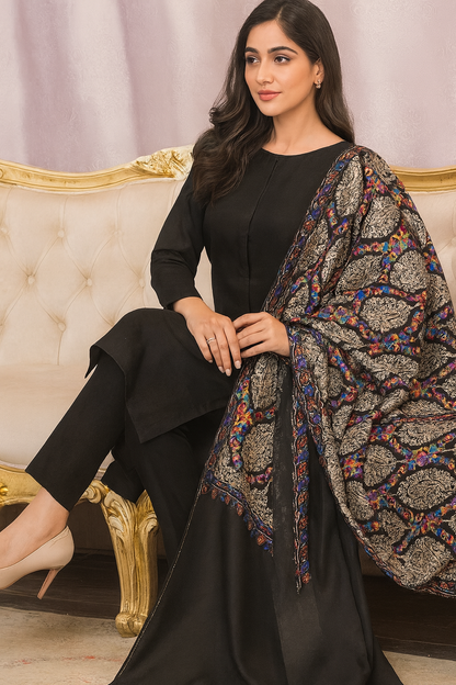 Luxury Pashmina Aari Embroidery Shawl