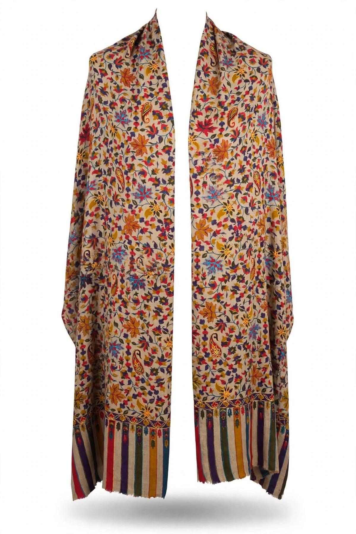 Kalamkari printed Floral & Paisley Pattern Wrap