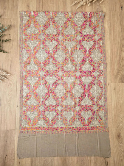 Pashmina aari embroidery