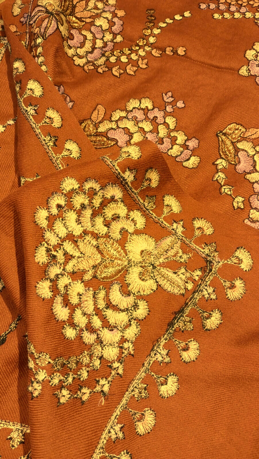 Paisley Pashmina Shawl | Rust