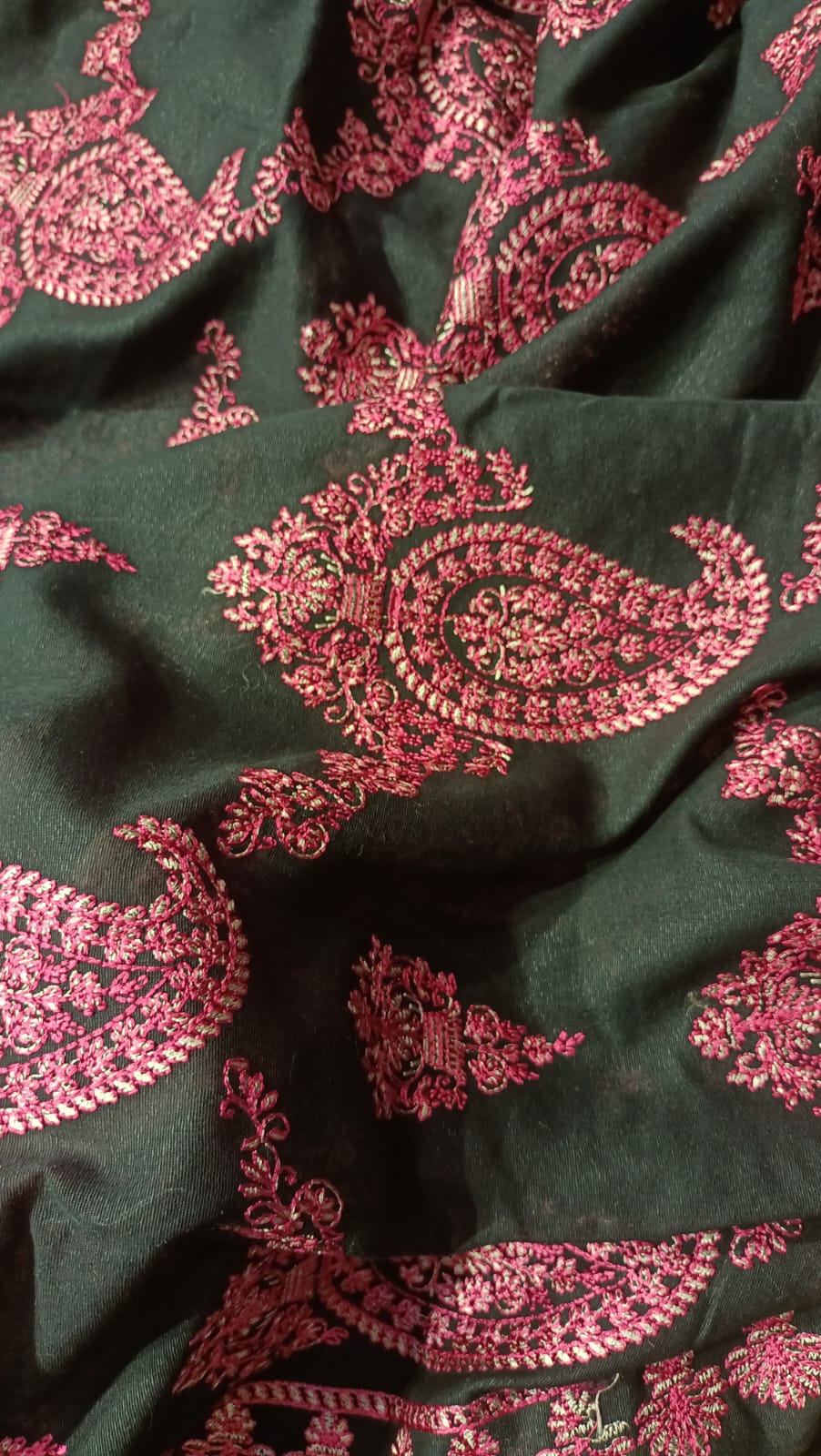Black Embroidered Karandi Shawl