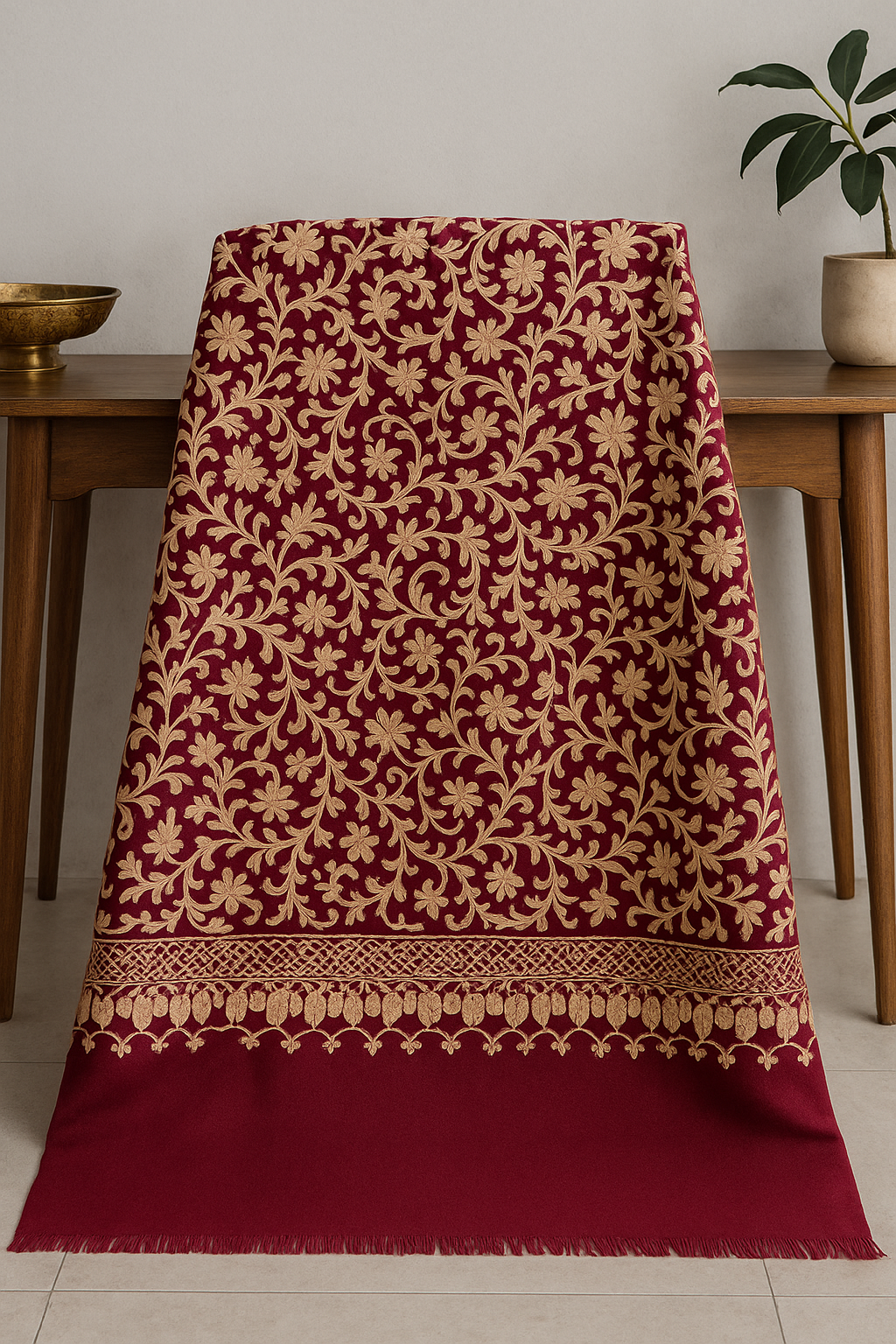 Pashmina Shawl with Aari Embroidery