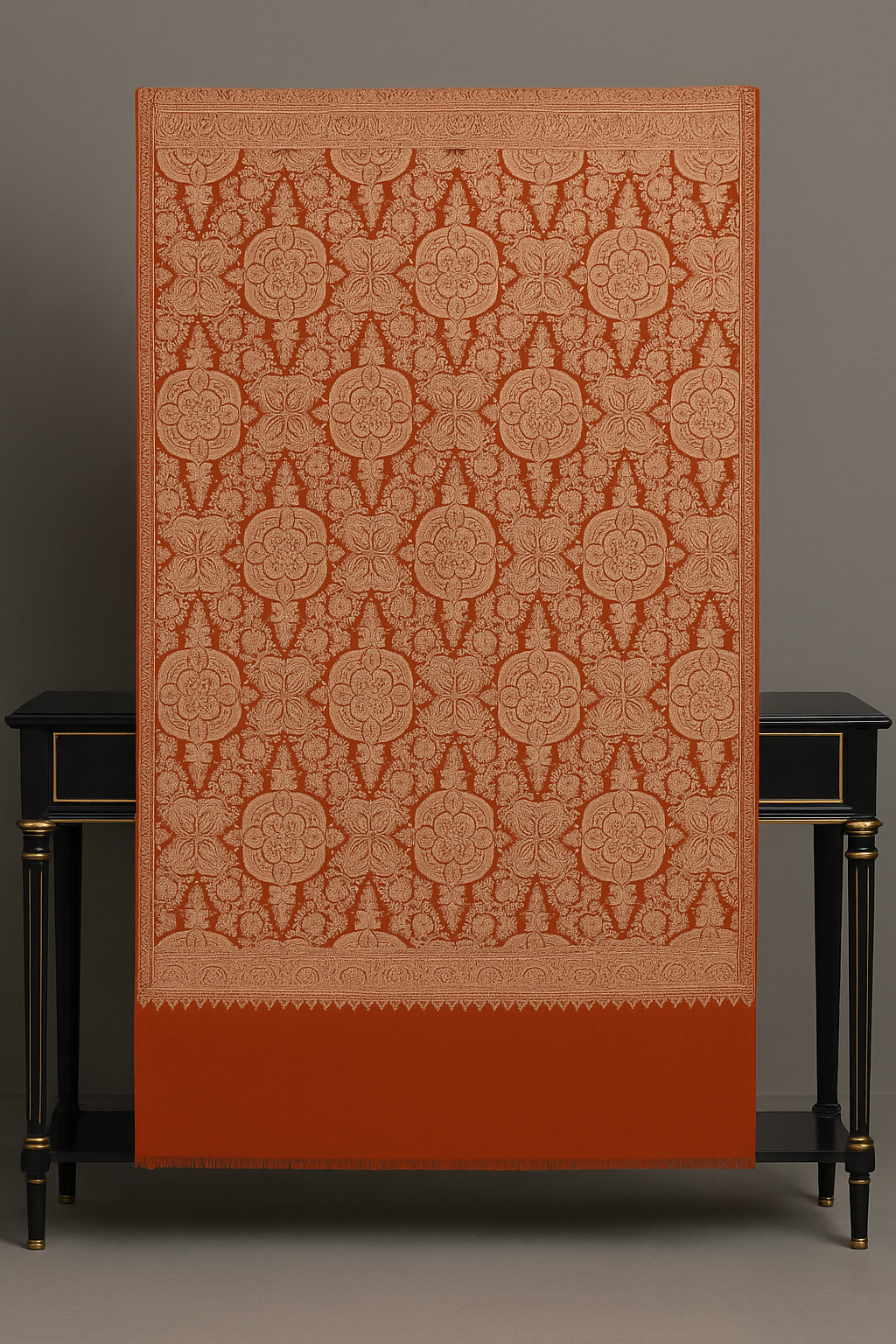 Luxury Pashmina Shawl  Handcrafted Aari Embroidery