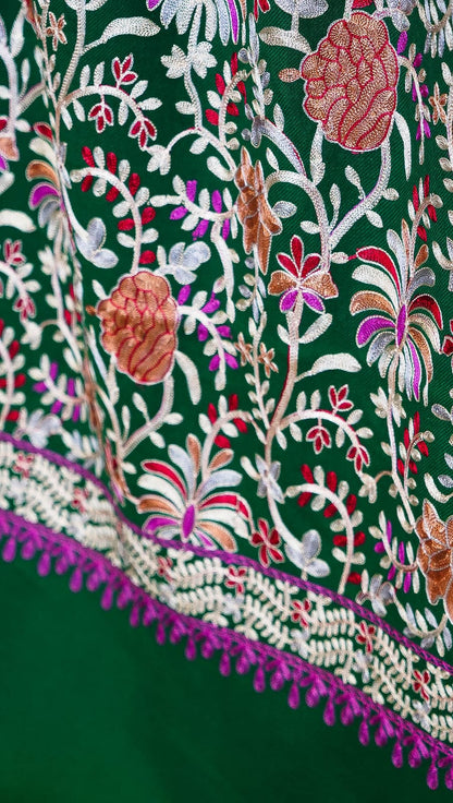 Pashmina Kalamkar Embroidered Shawl. Timeless Elegance