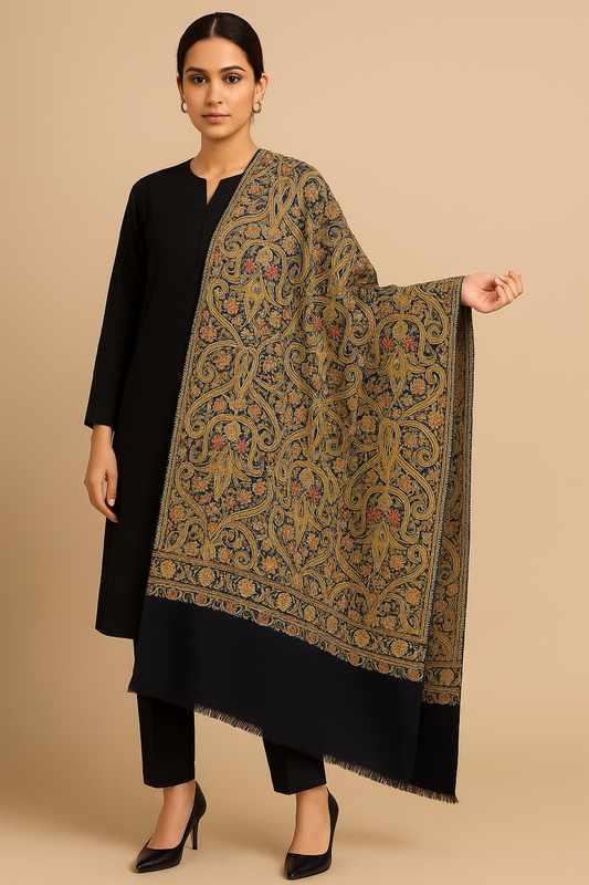 Luxury Embroidered Pashmina Shawl