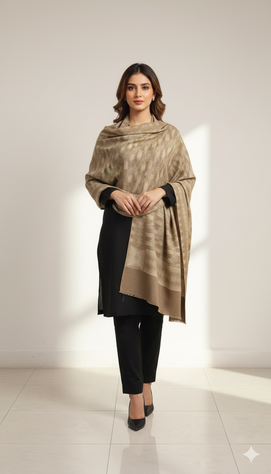 Classic Beige Pashmina Shawl