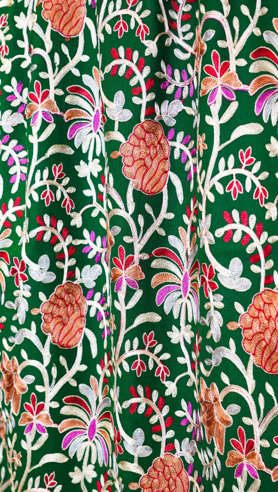 Pashmina Kalamkar Embroidered Shawl. Timeless Elegance