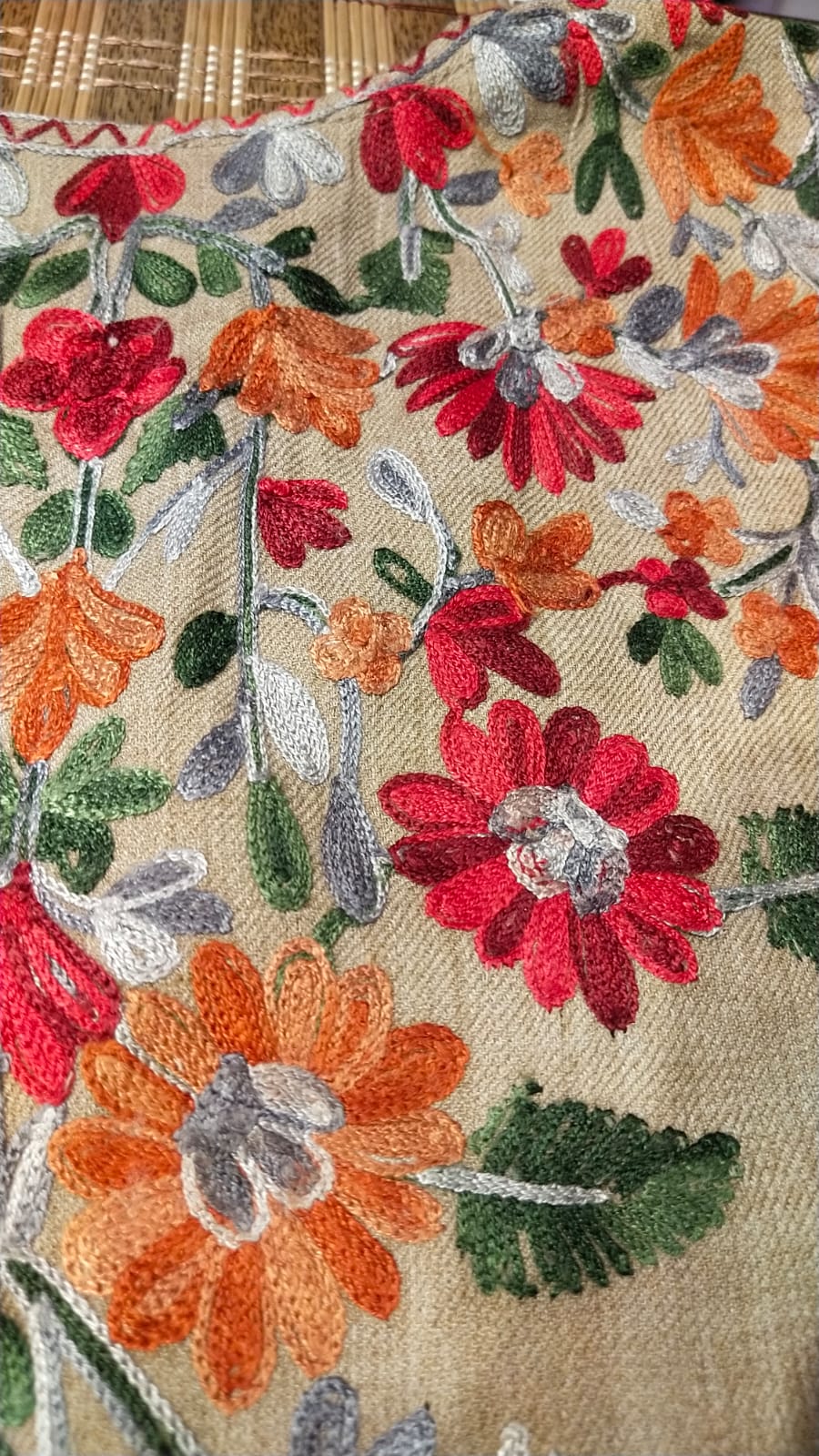 Pashmina Kaftan with Kashmiri Embroidery