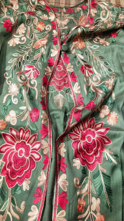 Kaftan Pashmina with Aari Work