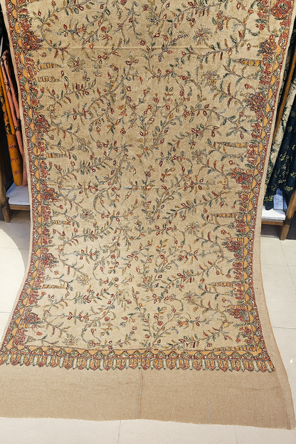 Elegant Pashmina Embroidered Shawl Timeless Floral Design