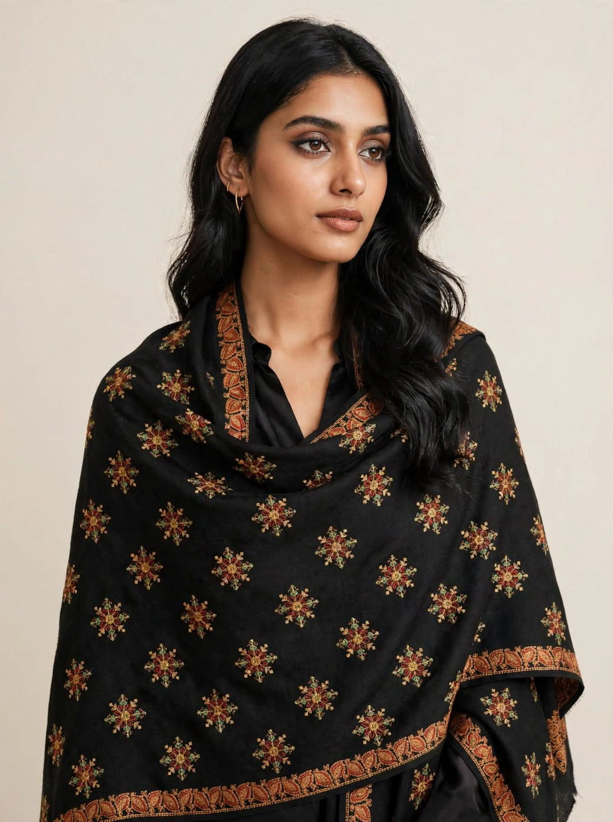 Pashmina embroidered shawl