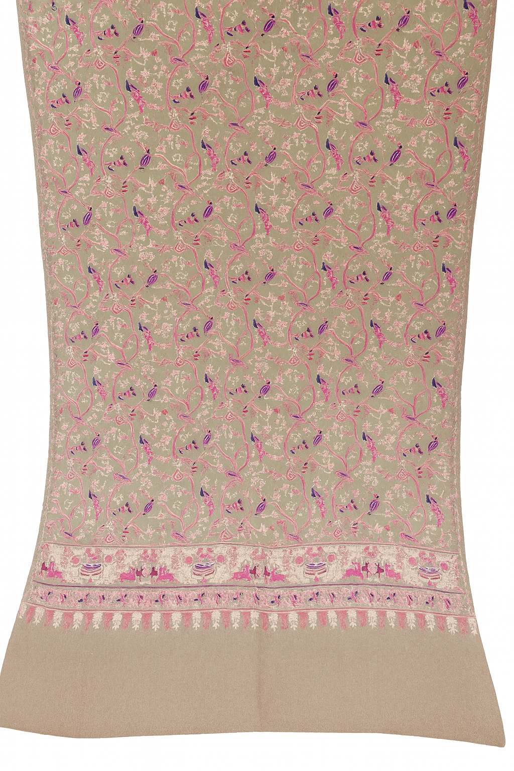 Pashmina Embroidered Shawl  Birds Pattern