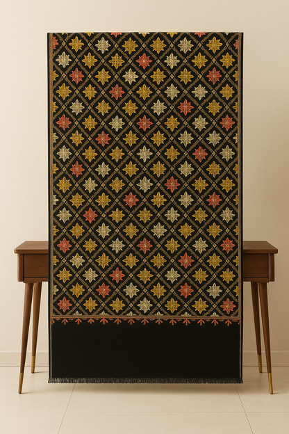 Luxury Multicolor Embroidered Pashmina Shawl