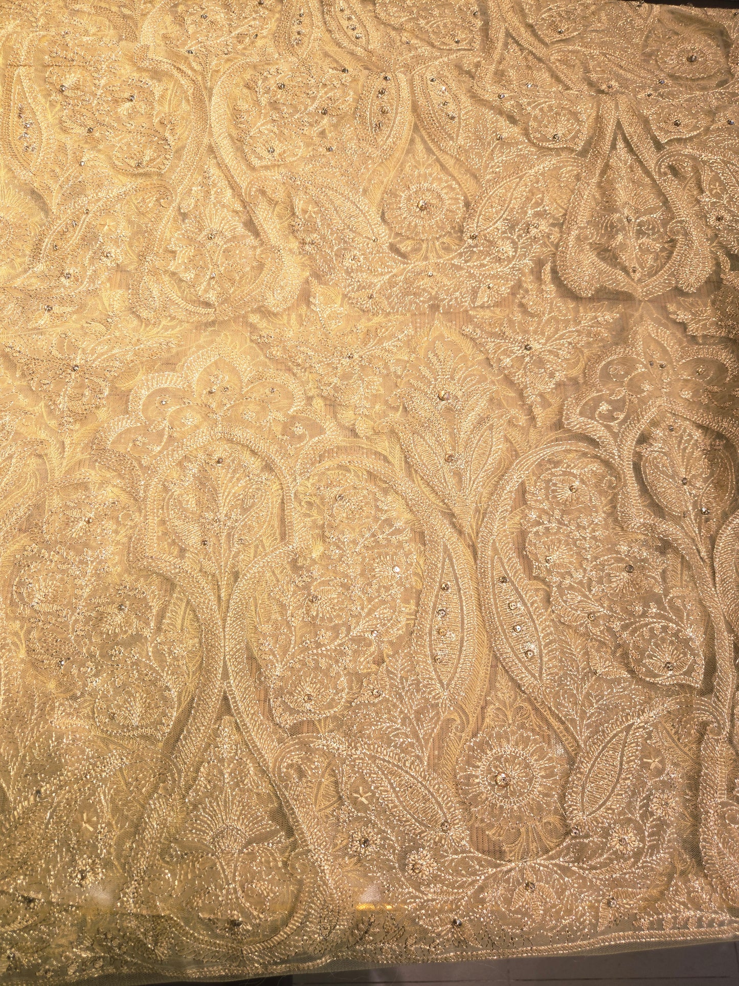 Cream Embroidered
