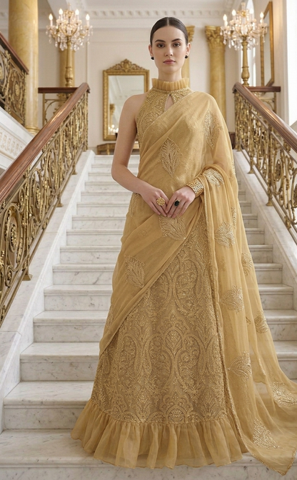 Cream Embroidered
